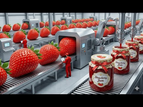 Inside a Fruit Jam Factory 🍓 How Fresh Fruit Becomes Sweet Jam