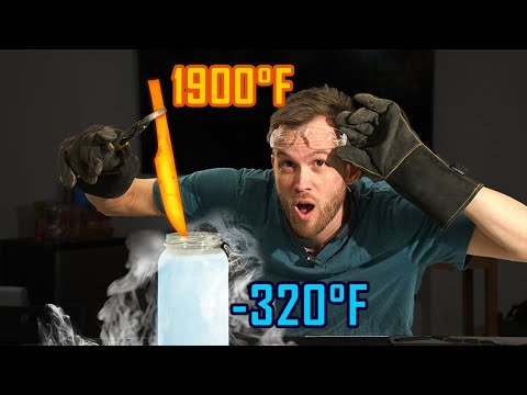 Quenching a Knife in Liquid Nitrogen!  Will it survive?