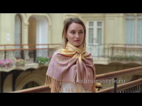 Как стильно завязывать  палантин.