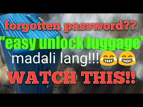 paano iunlock ang nakalimutan password ng luggage/how to easy unlock forgotten luggage password
