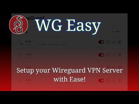 WG Easy - open source, self hosted Wireguard server setup tool with a simple, intuitive web UI!
