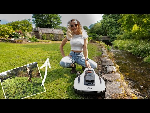 Risking A Robot Mower On My Riverside Garden || Yuka Mini