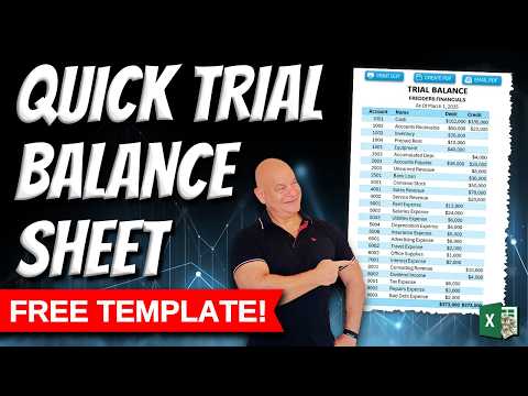 How To Create A Trial Balance Sheet In Excel In Minutes