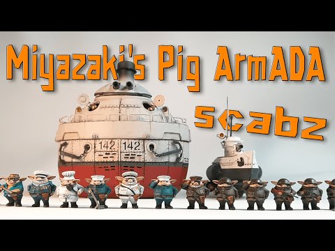 This time I made a GHIBLI style BATTLESHIP out of trash for SCABZ