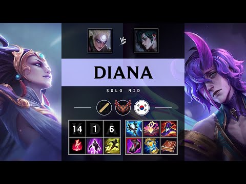 Diana Mid vs Hwei - KR Grandmaster Patch 25.20