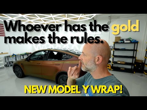 WE WANTS THE GOLD! - Model Y Juniper Color Changing Wrap!