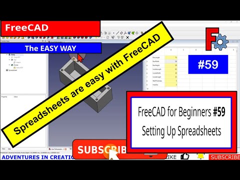 FreeCAD for Beginners #59 Setting Up a Spreadsheet #freecad #cad #makers #design