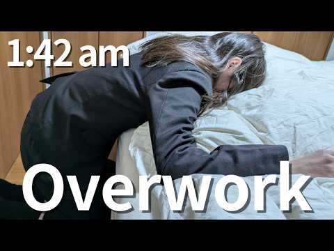 Working in Tokyo | 8am–1am Office Routine 🇯🇵 24-Year-Old Woman, 2AM Ramen at Home