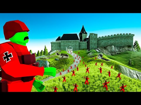 Ultimate Castle Defense vs German WW2 ZOMBIES in Ravenfield