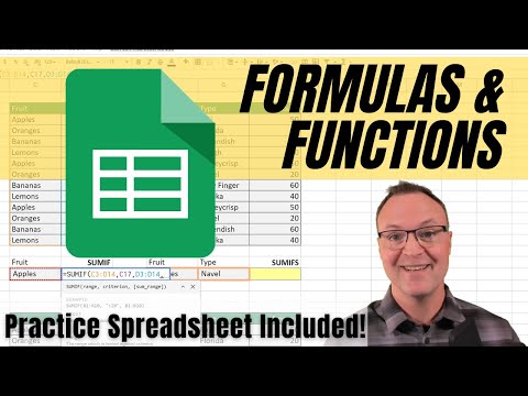 How to use Formulas and Functions in Google Sheets