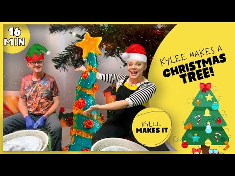 Kylee Makes a Christmas Tree | How to make a Clay Christmas Tree with Pottery Wheel & Hand Buliding
