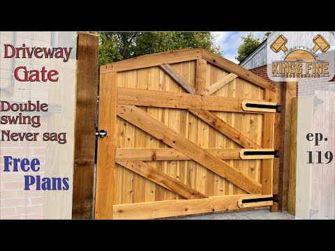 Wide Driveway Gate DIY-  Never Sag -119