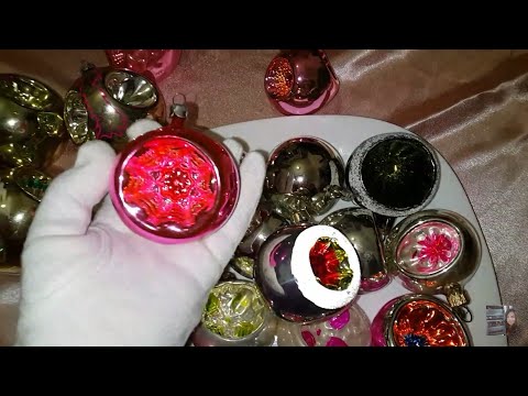 Советские Елочные игрушки СССР 50-80 г. стеклянные (2 ЧАСТЬ). Новогодние шары, фигурки, шишки и др.