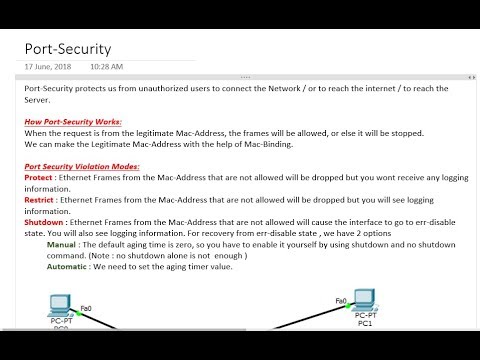 Port Security in Switch || Configuration ||  [தமிழ்]