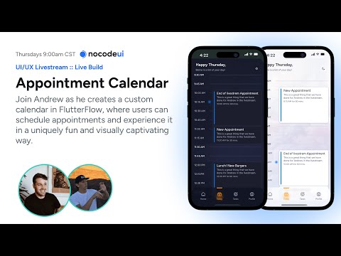 Appointment Calendar In FlutterFlow