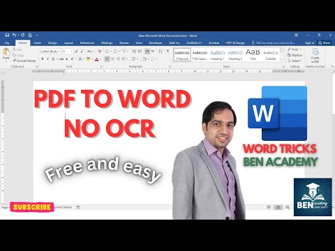 Convert Any PDF to Editable Word File — No OCR Software Needed!