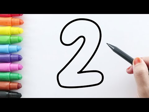 Drawing and Coloring Numbers with Crayons 🌈 Learn Colors in English