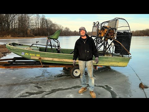 Junky Airboat On ICE! GPS TOP SPEED + Garage Updates   NNKH
