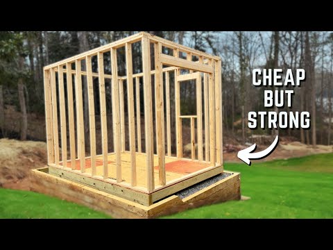 EASY How to Build Shed Walls for a 8x12 Shed
