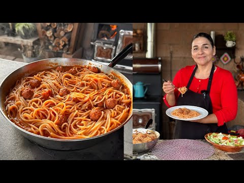 Espagueti con Albondigas  - Receta para Celebrar El Amor y la Amistad  -La Herencia de las Viudas