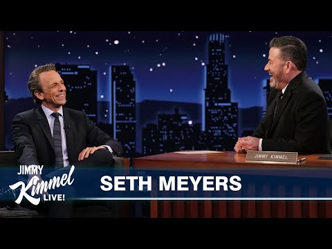 Seth Meyers on Trump’s Trial, Strike Force Five Podcast & Andy Samberg Crashes His Interview