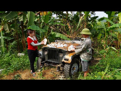 Girl repairs and restores 4-seater car abandoned for 20 years, let's see if it still runs.