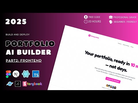 Build a Full Stack  SASS AI Portfolio Builder with React, Nextjs, TypeScript in  2025 - Frontend