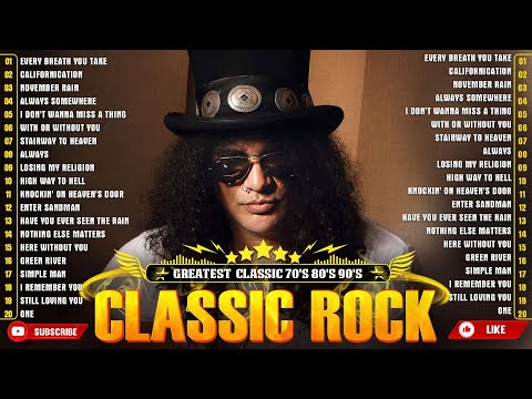 Top 500 Classic Rock Songs Of All Time 🔥 Guns N' Roses, Metallica, Queen, AC/DC,