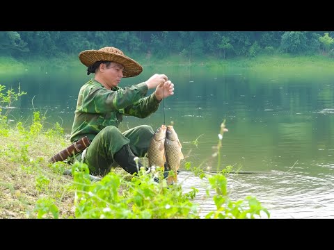 Searching for wild food in the forest - Fishing and raising livestock, surviving on the river