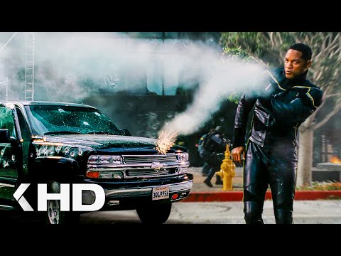 Preventing A Bank Heist Scene - Hancock (2008)