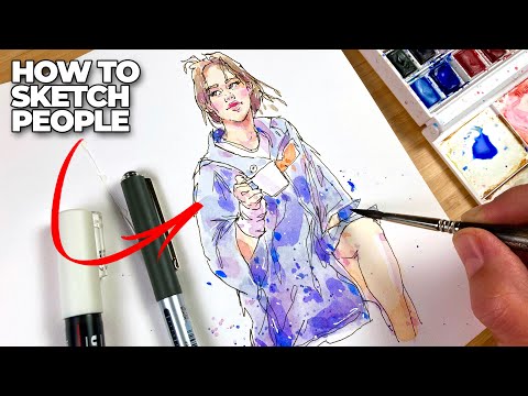How to SKETCH PEOPLE sitting (Simple proportion tips you need to know!)