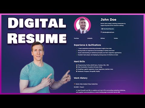 Build A Digital Resume Using Python & Streamlit