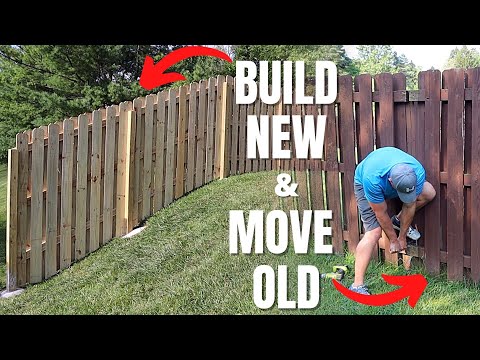 Move Old Sections of Fence & How to Build a New Fence on a Hill | Fence Makeover Pt. 3