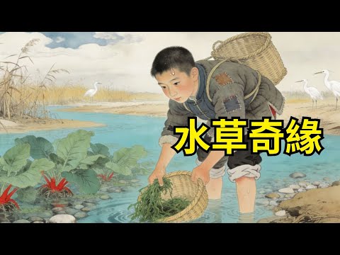 全家餓到啃樹皮！憨兒子竟把換糧的雞放生！老樵夫讓他撈水草，曬幹後竟是名貴藥材！藥鋪掌櫃跪求供貨！ #故事頻道#聽書#民間故事#説書#善有善報#爽文