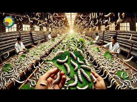 How Chinese Farmers Harvest and Process Billions of Silkworms for Silk | Farming Documentary