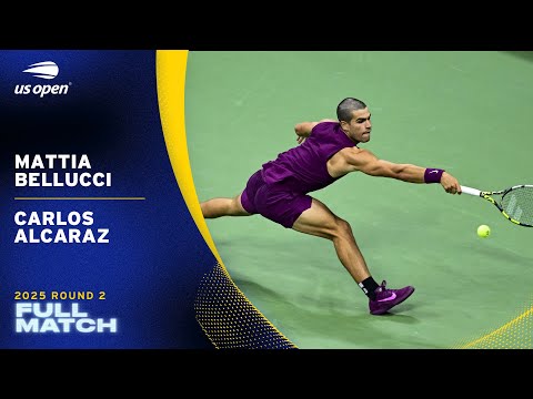 Mattia Bellucci vs. Carlos Alcaraz Full Match | 2025 US Open Round 2