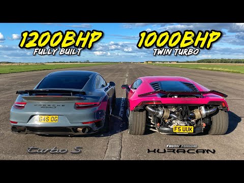 STREET KINGS..1200HP 911 TURBO S vs 1000HP TWIN TURBO HURACAN