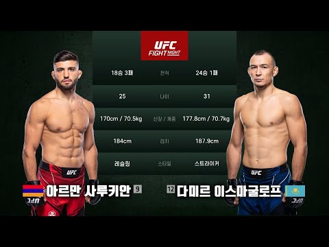 [UFC] 아르만 사루키안 vs 다미르 이스마굴로프