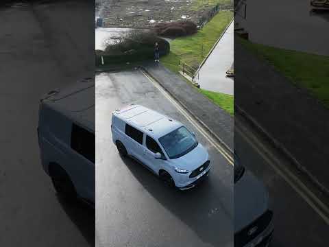 Ford Transit Custom Double Cab in Grey Matter.  #leightonvans #fordtransit #transitcustom #Ford