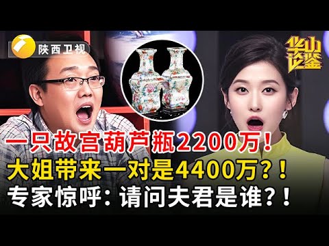 一只故宫葫芦瓶2200万！大姐带来一对是4400万？！专家惊呼：您的是绝迹，请问夫君是谁？！ #华山论鉴 #现场 #精彩