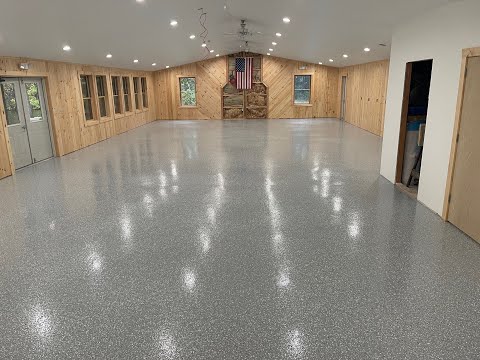 4 Coat Epoxy Floor Install In Wooded Paradise