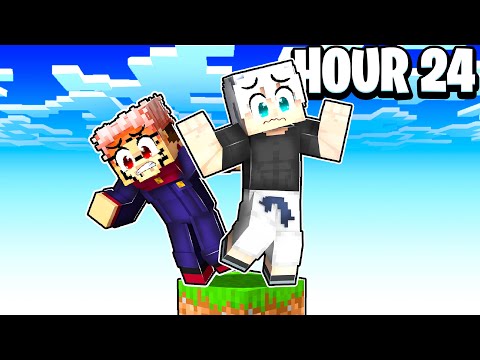 I Spent 24 Hours in Jujutsu Kaisen Minecraft on One Block!