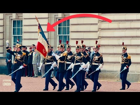 FIRST EVER IN HISTORY: French Gendarmerie Nationale Changing of the Guard at BUCKINGHAM PALACE