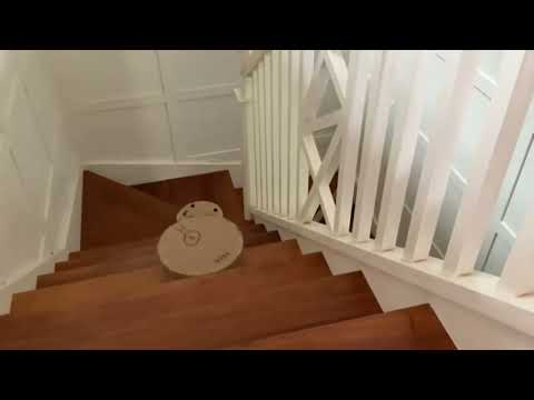 3 minutes and 46 seconds of Roomba falling down stairs