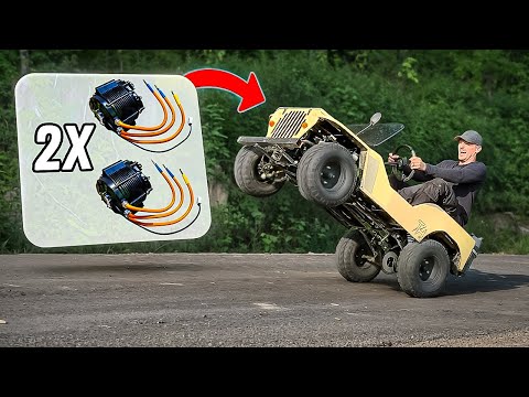 Swapping TWIN Motors in a Mini Jeep (FULL build & testing)
