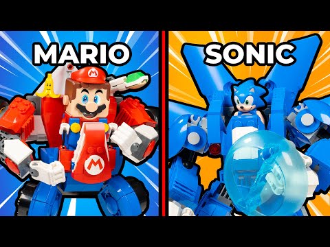 I Built LEGO Mario vs Sonic Mechs