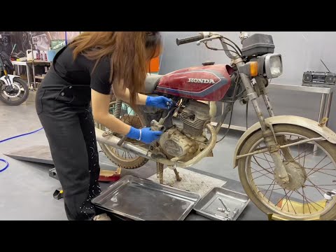 A Girl’s Journey Restoring Her Father’s 1989 Honda CG125 | From Rust to Rebirth