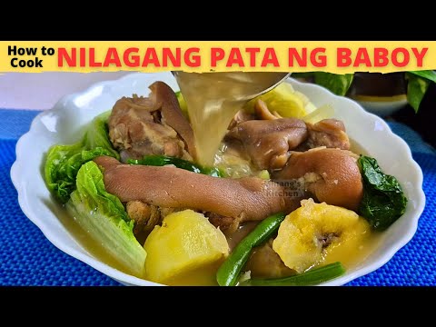 NILAGANG PATA NG BABOY | PORK Nilaga | How To Cook Braised Pork Hock Soup | Nilagang Baboy Recipe
