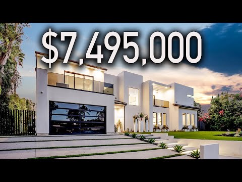 Inside a Modern Mansion in Encino with a Basketball Court!