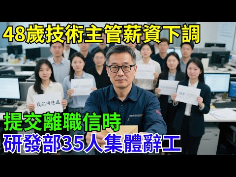 48歲技術主管薪資下調，提交離職信時，研發部35人集體辭工  #奇聞故事 #職場故事 #退休 #開除 #辭職 #故事分享